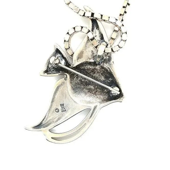 James Avery 925 Angel Fish Pendant/Brooch on 925 Chain